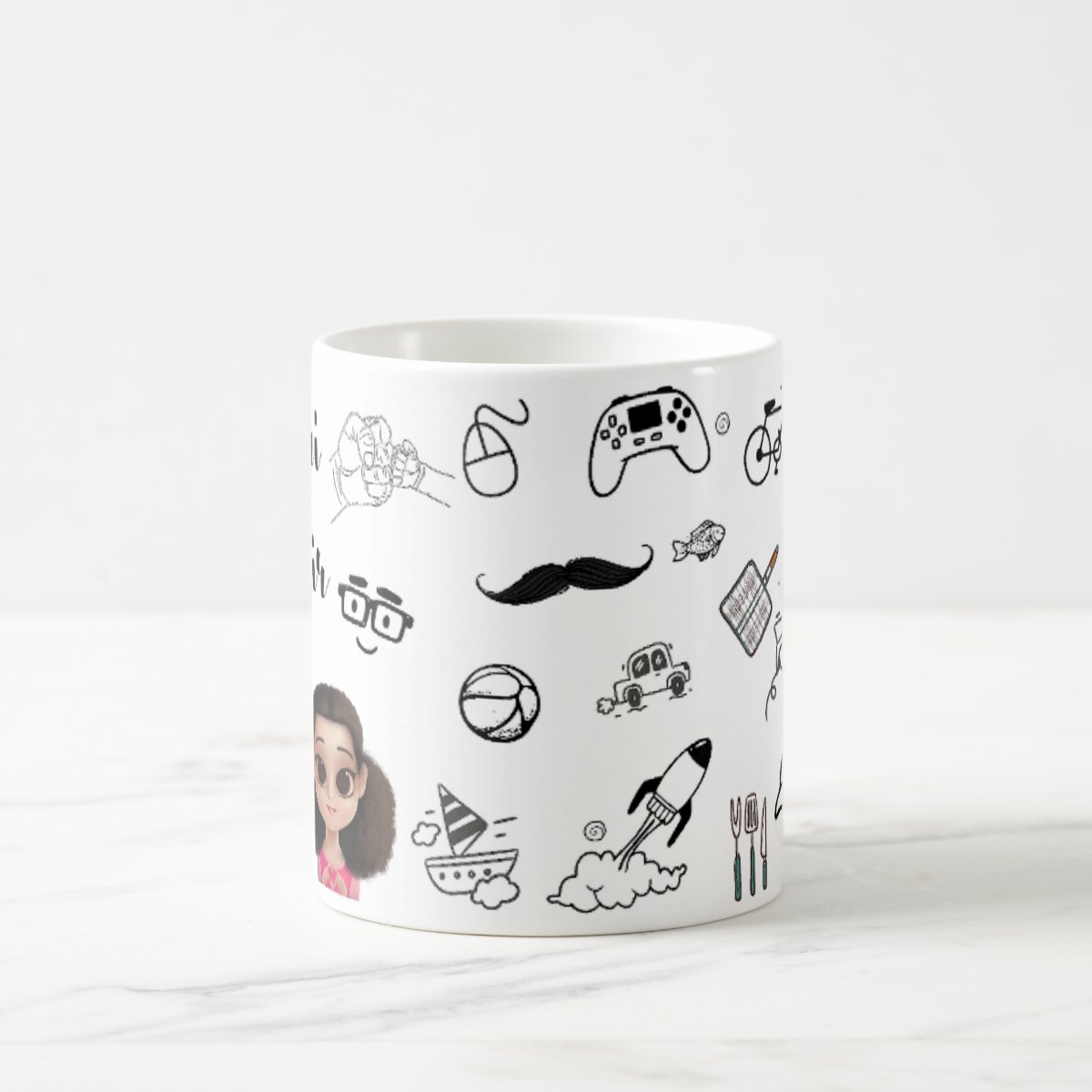 Caneca Personalizada com Avatar Presente Criativo para Pai
