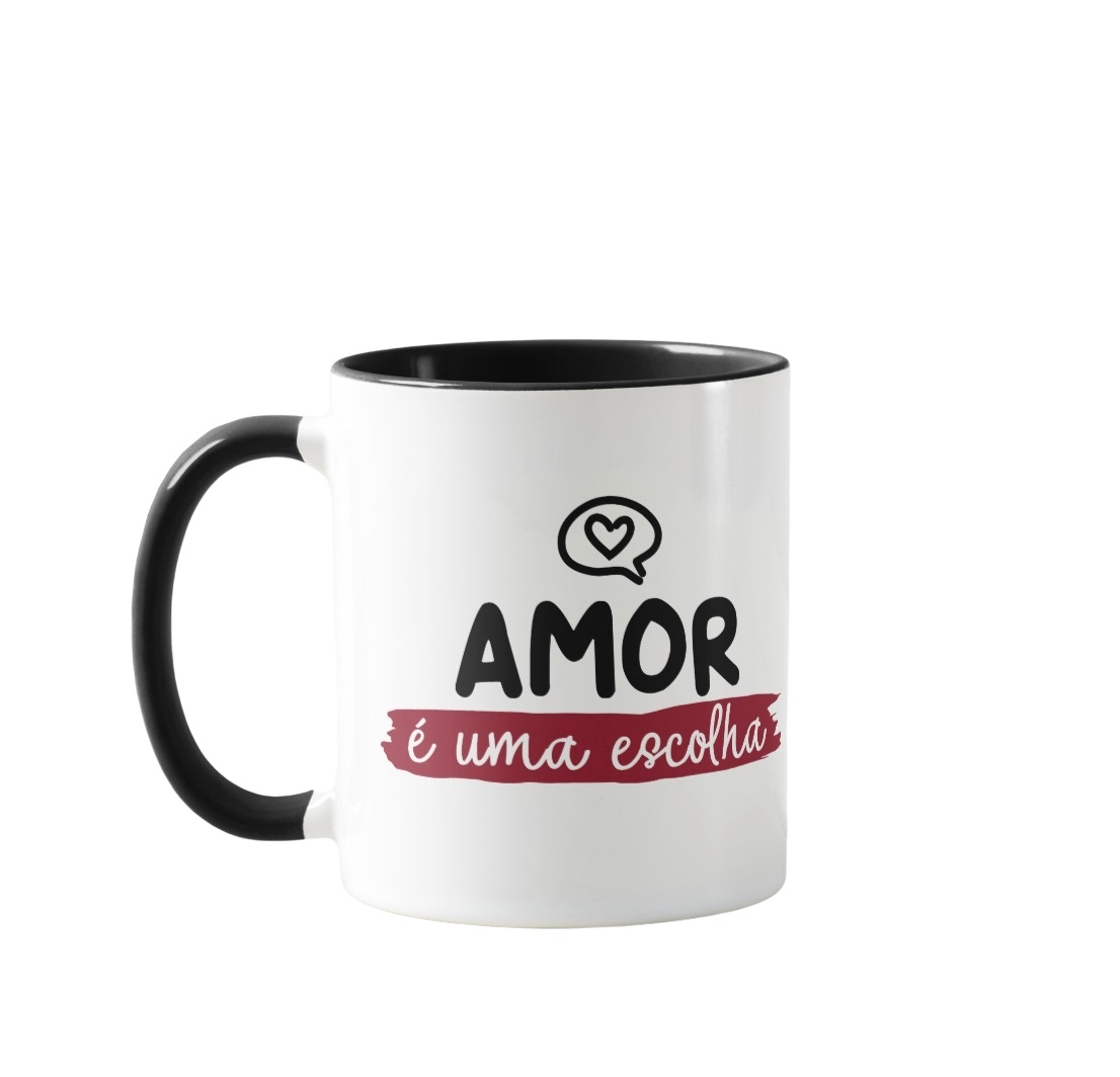 Caneca Personalizada Frase Escolhi Você de Dia dos Namorados