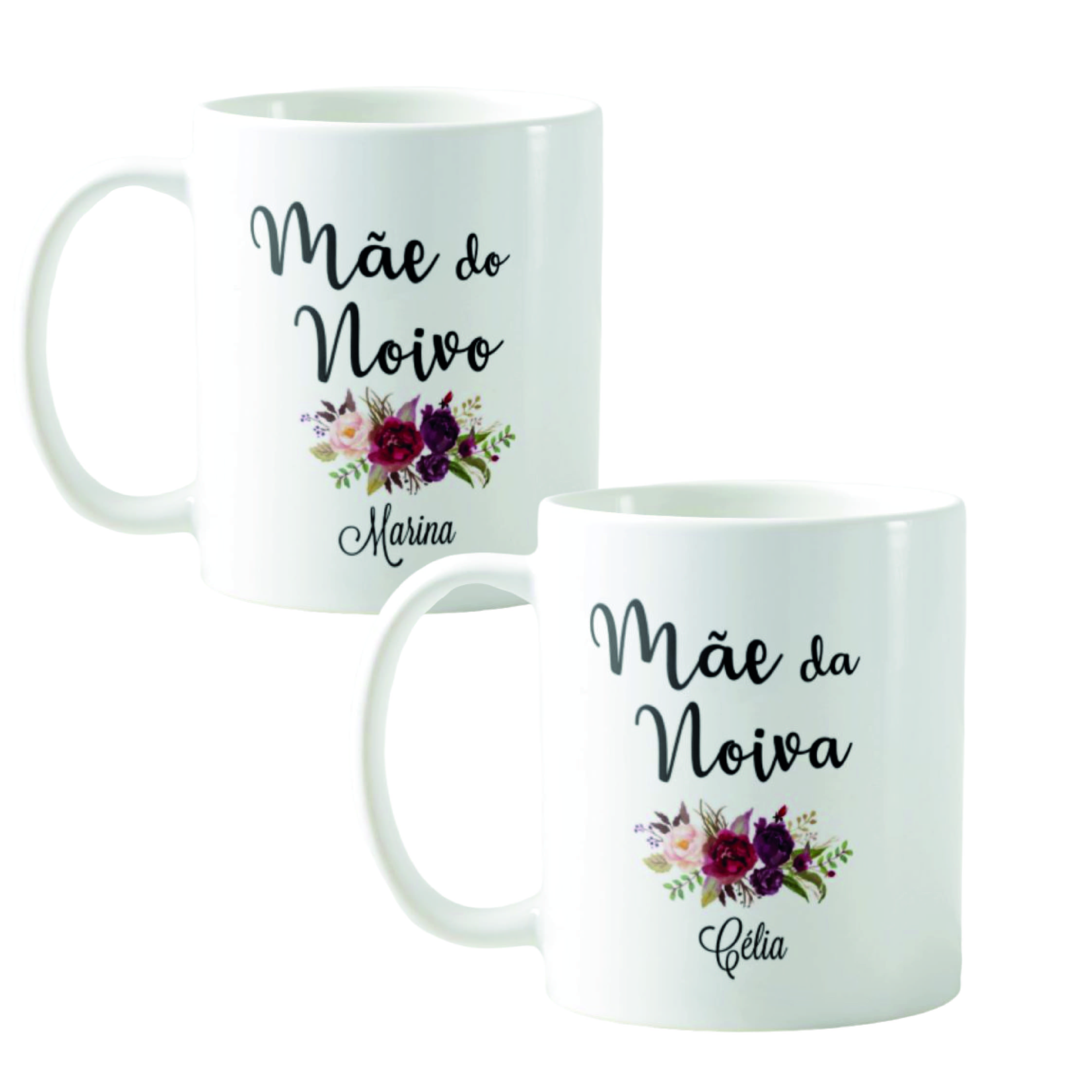 Kit 2 Canecas Personalizadas Casamento Mães dos Noivos