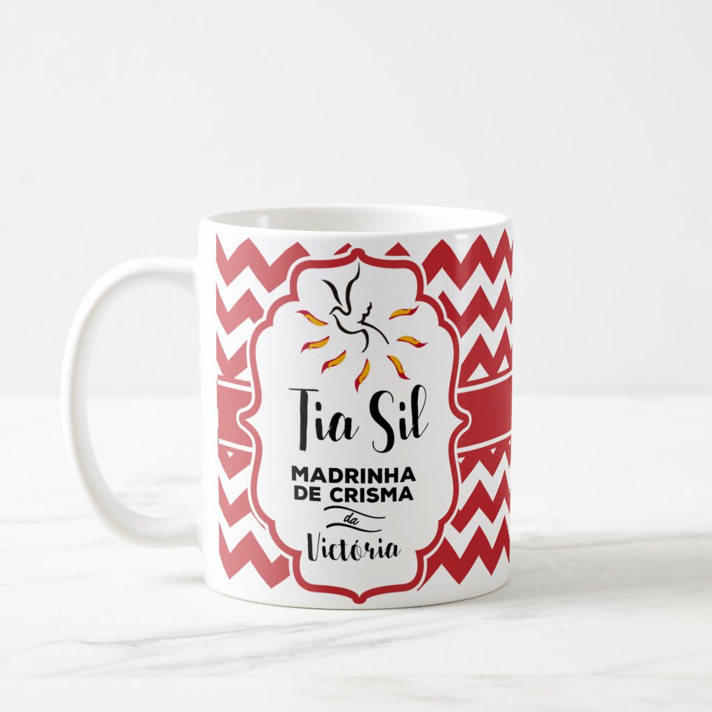 Caneca Personalizada Presente Crismando Madrinha de Crisma - Batizado (Madrinha)
