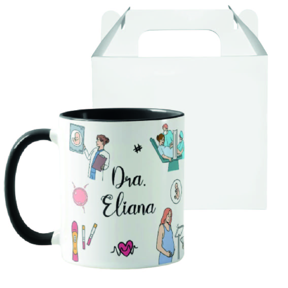 Caneca Personalizada Criativa Médico Obstreta Ginecologista - Profissões (Médico(a))