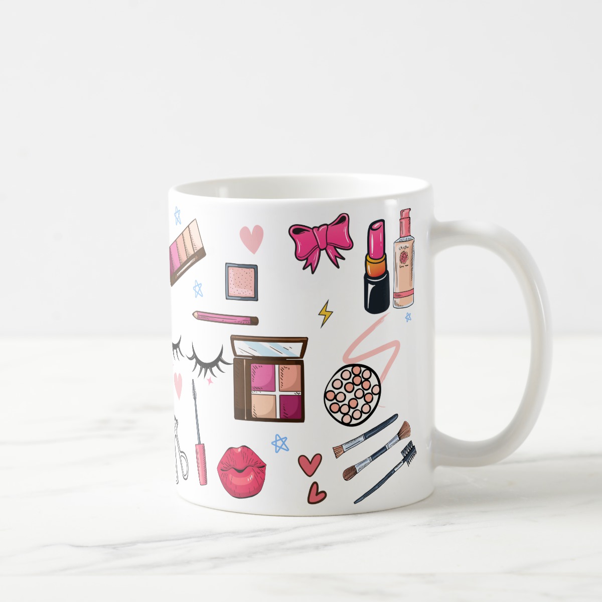 Caneca Personalizada Feminina com Nome Presente Maquiagem