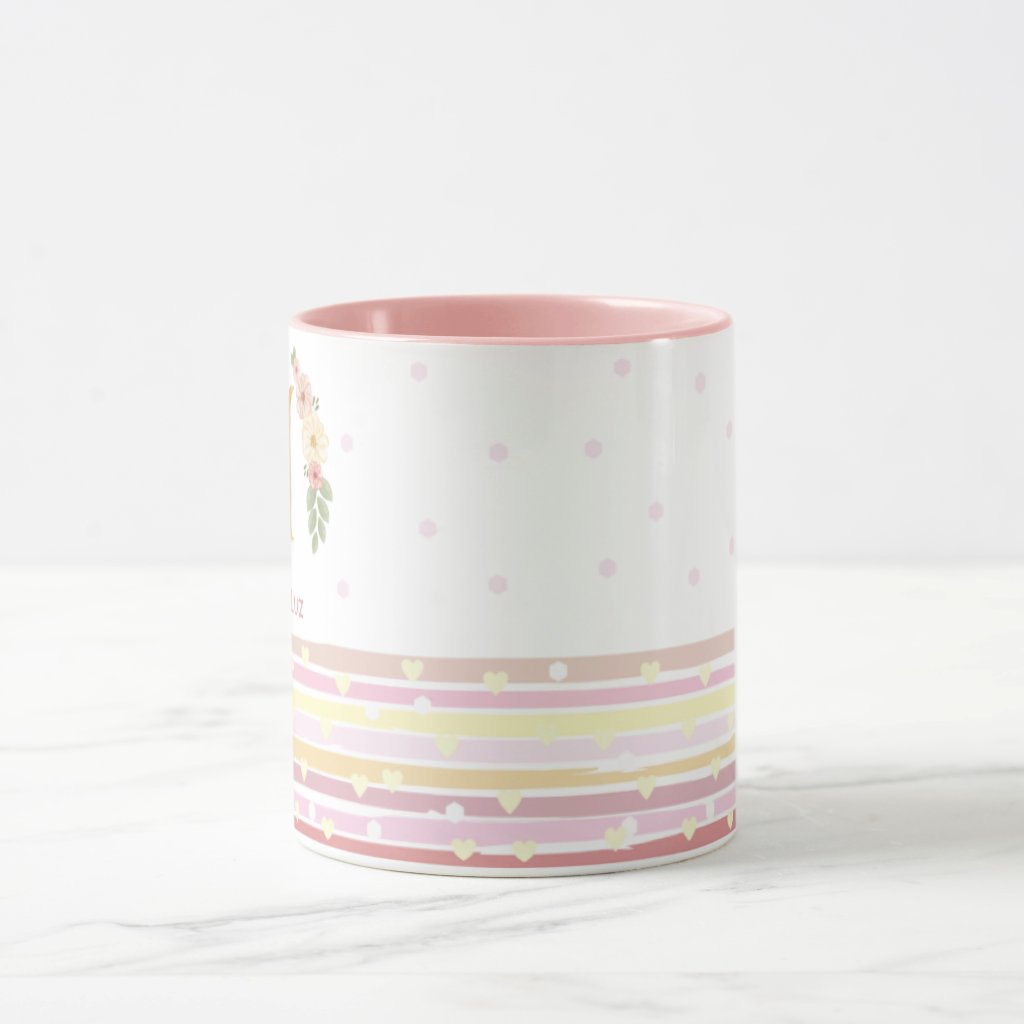 Caneca Feminina Mulher Delicada Inicial Presente Criativo