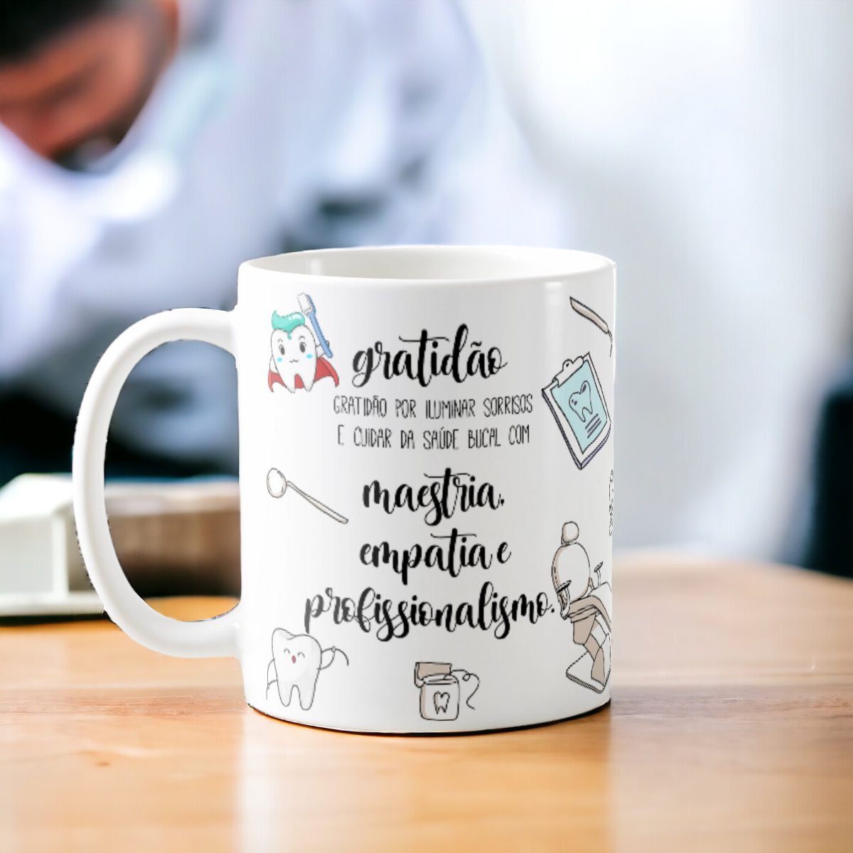 Caneca Personalizada Presente Odontologia para Dentistas - Profissões (Dentista)