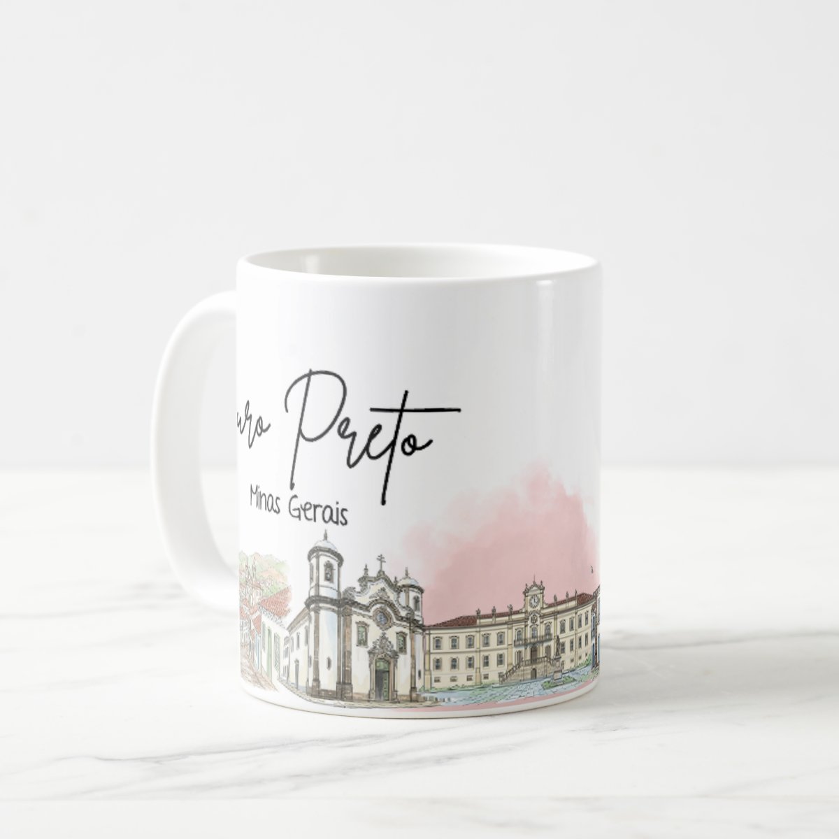 Caneca Personalizada Minas Gerais Lembrança Cidade Ouro Preto