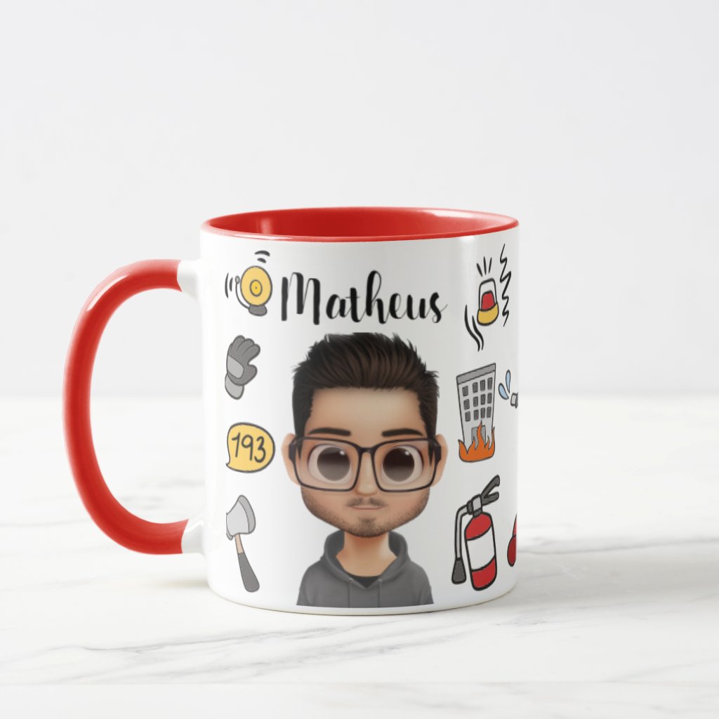 Caneca Bombeiro Presente Criativo para Corpo de Bombeiros - Profissões (Bombeiro)
