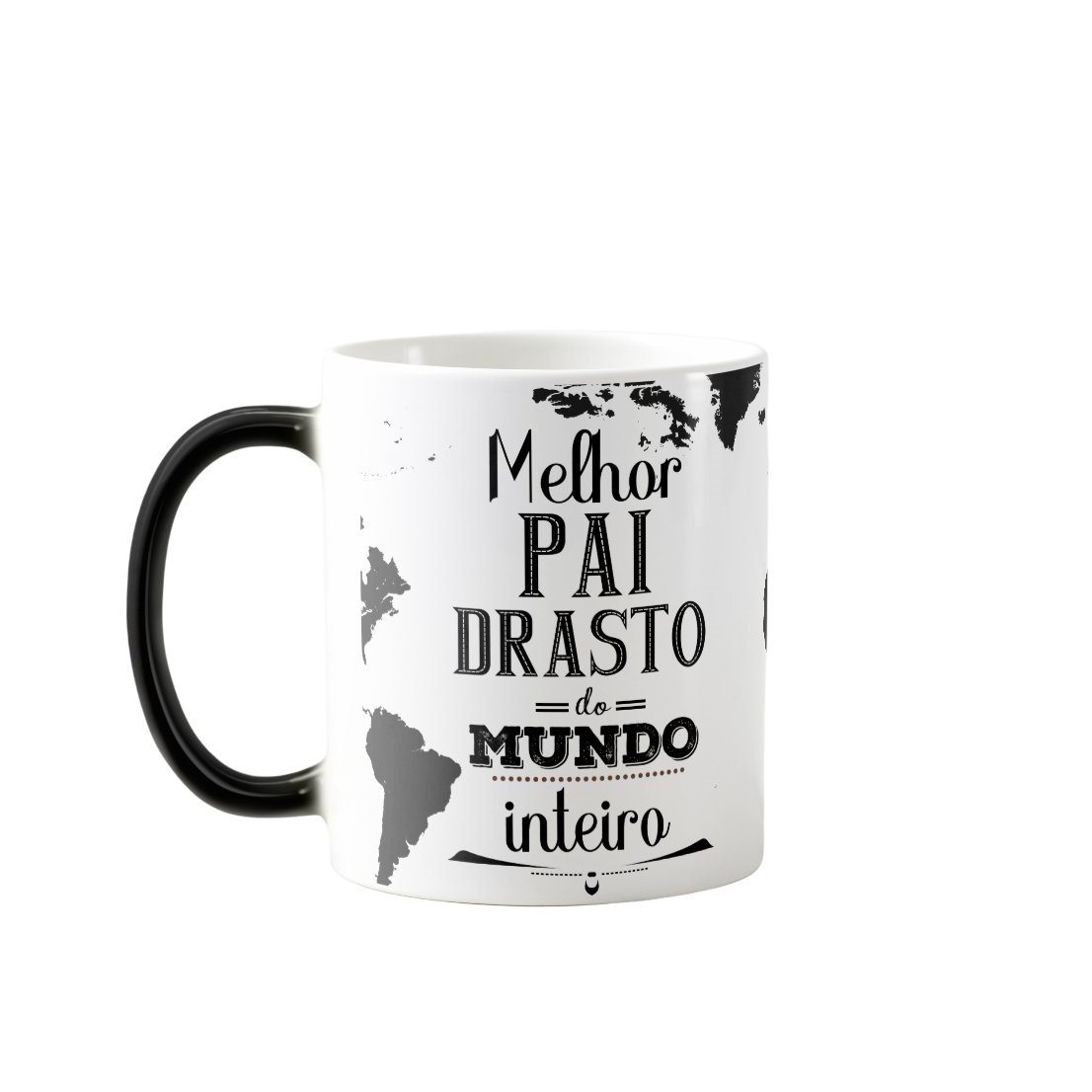 Caneca Mágica Presente Para o Dia Dos Pais para Padrasto - Família (Pai)