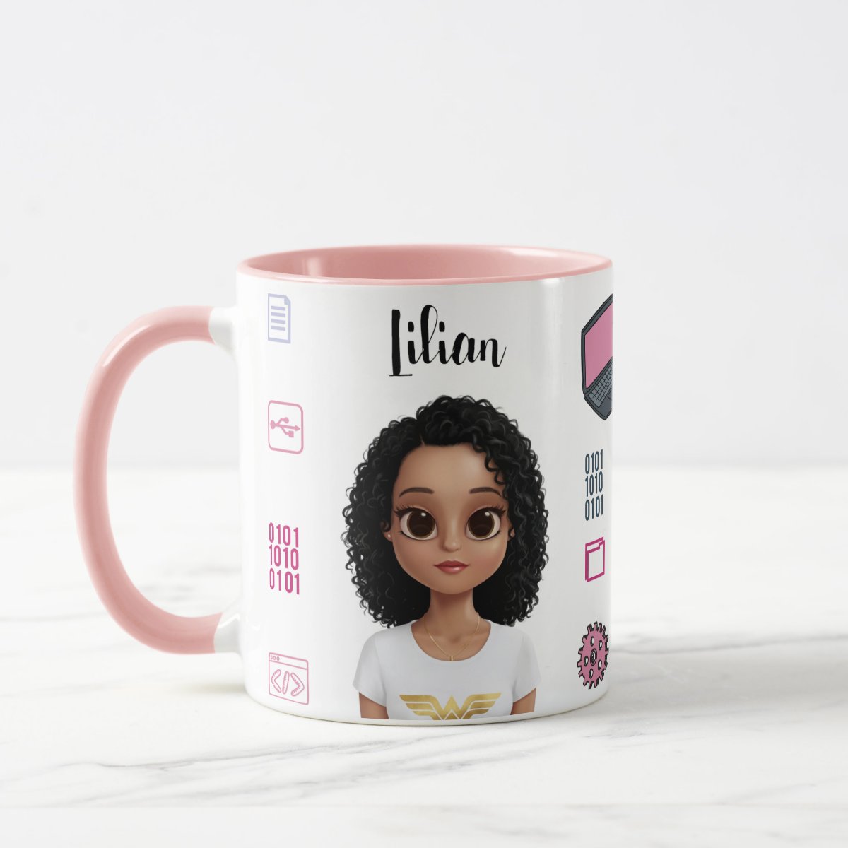 Caneca Feminina Presente Personalizado Profissão Ti