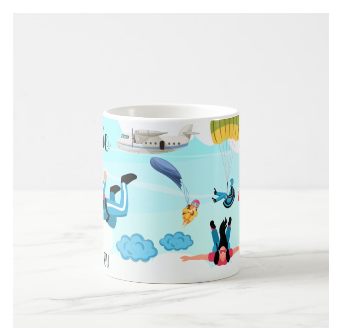 Caneca Personalizada Paraquedas Criativo Paraquedista Esporte