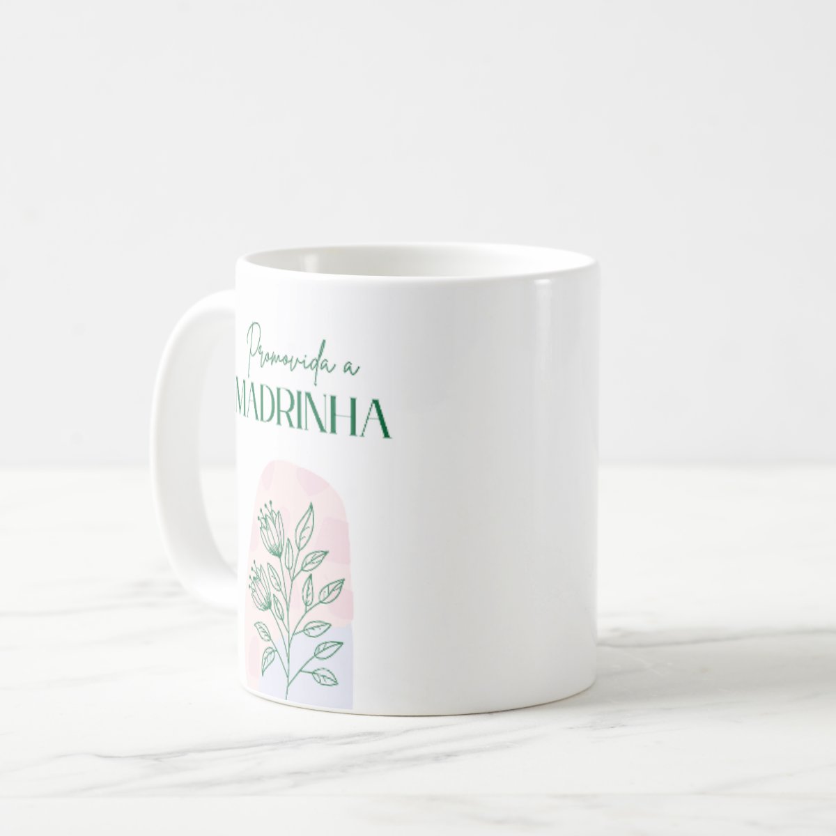 Caneca Convite Madrinha de Batismo Dinda
