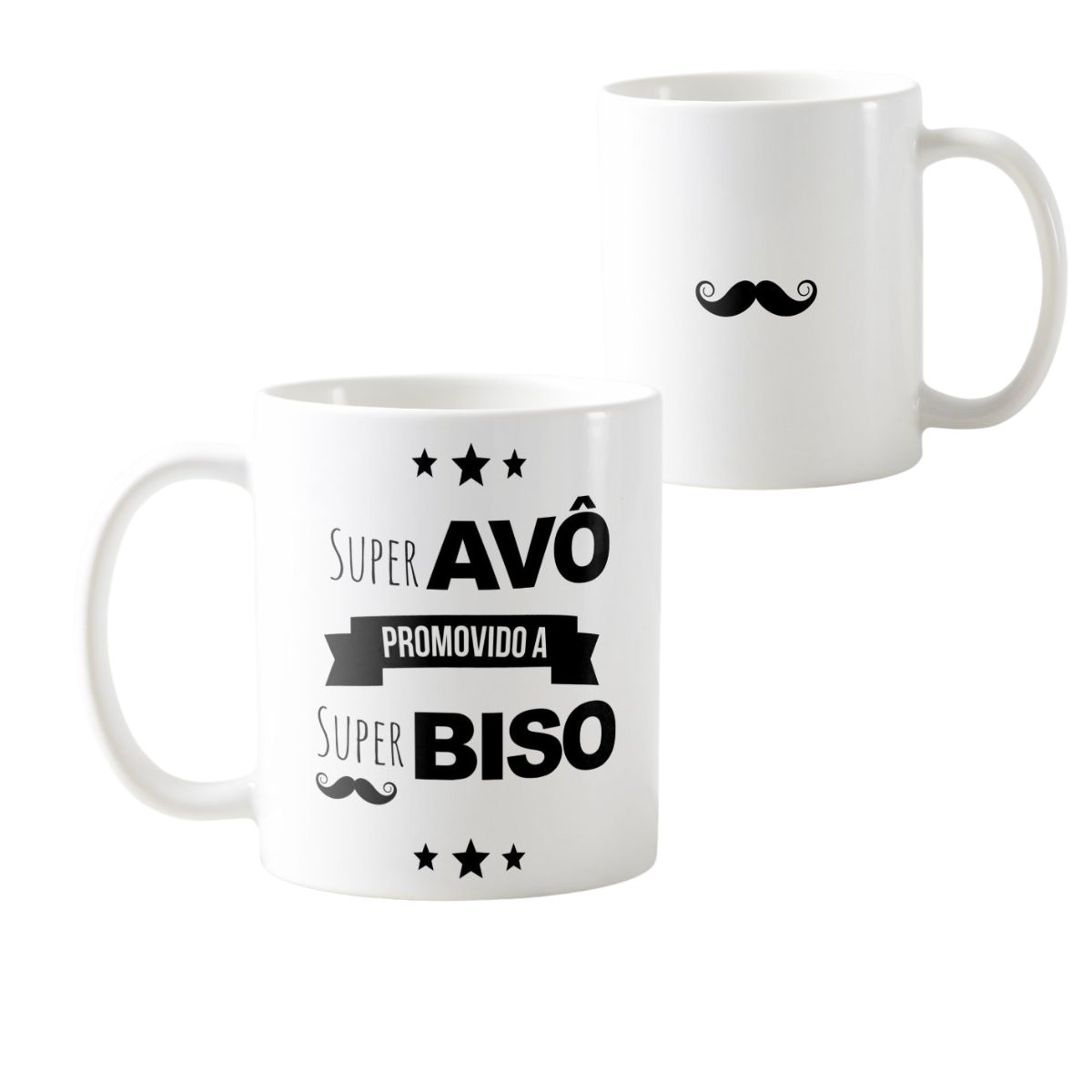 Conjunto 2 Canecas Anúncio de Gravidez Promovidos a Bisavós