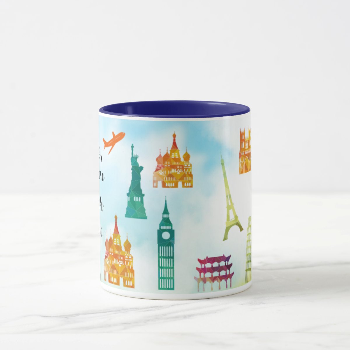 Caneca Turismo Presente Frase Viagem Viajo Logo Quero Viajar