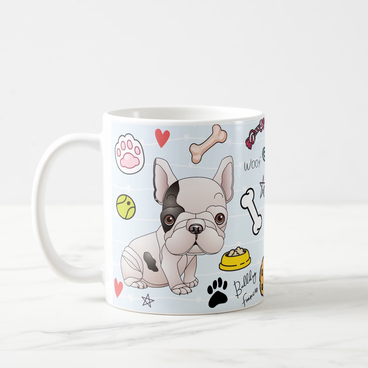 Caneca Criativa de Bulldog Frances Cachorro Mãe de Pet