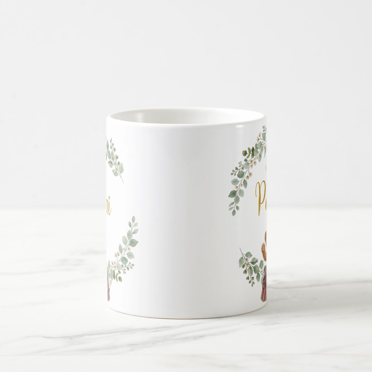 Caneca Ursa Princesa Pai Presente Família Pronta Entrega Dia dos Pais