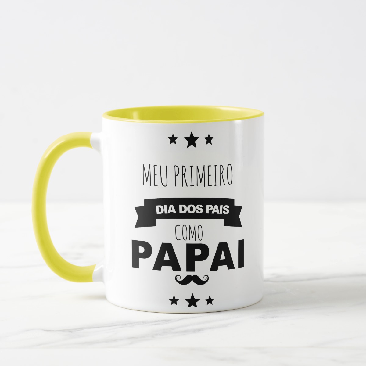 Caneca Personalizada de Meu Primeiro Dia dos Pais Como Papai