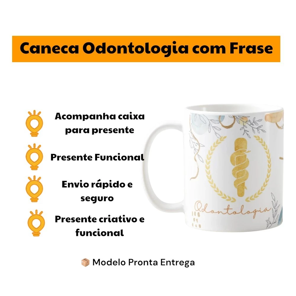 kit 6 canecas Odontologia Dia do Dentista