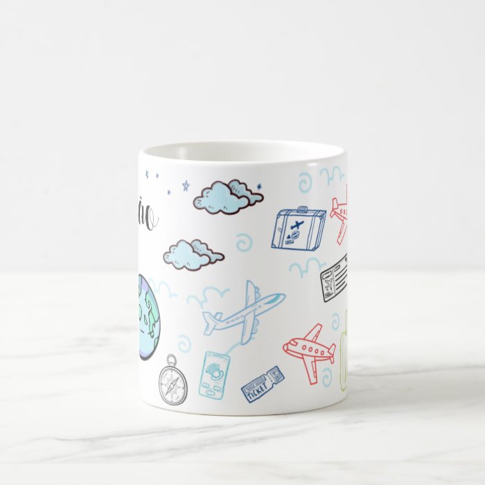 Caneca Personalizada e Divertida de Aviação Profissão Piloto