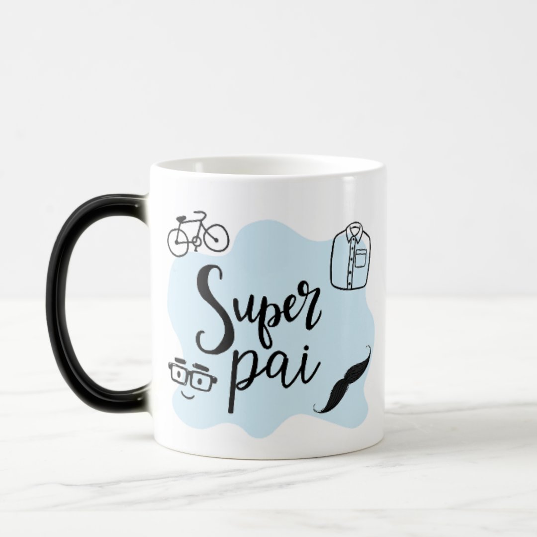 Caneca Mágica Presente Divertido Super Pai Dia dos Pais