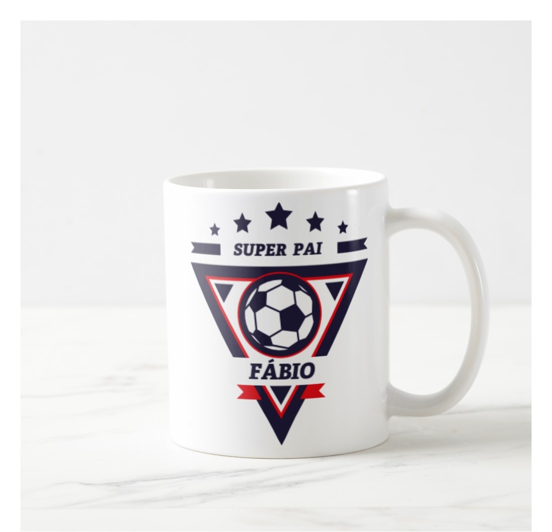 Caneca Futebol Presente Criativo Super Pai Jogador