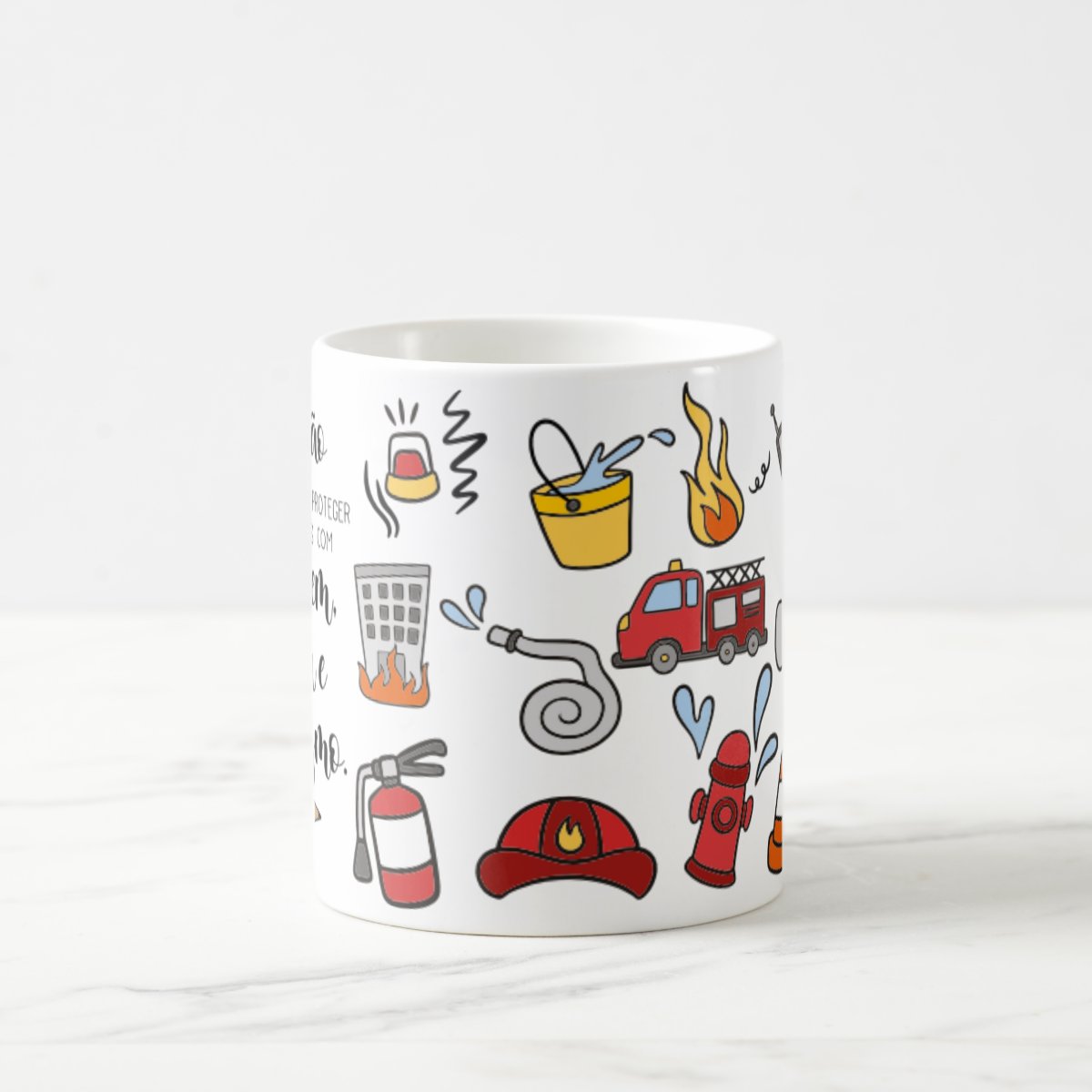 Caneca Profissão Brigada Presente Criativo Bombeiro