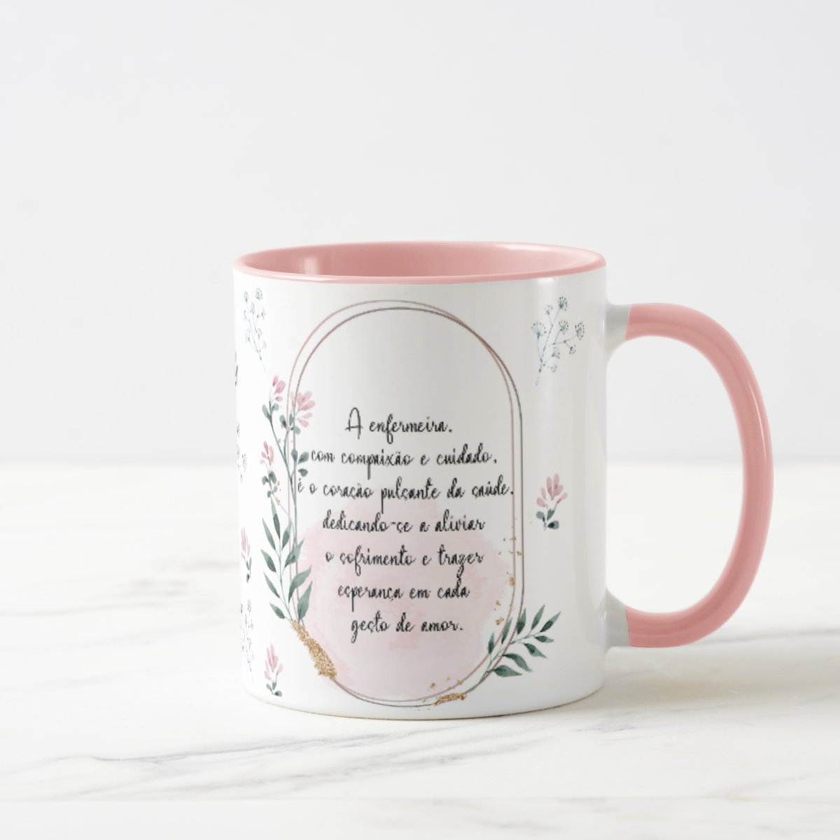 Caneca Feminina Delicada Presente Profissão Enfermeira