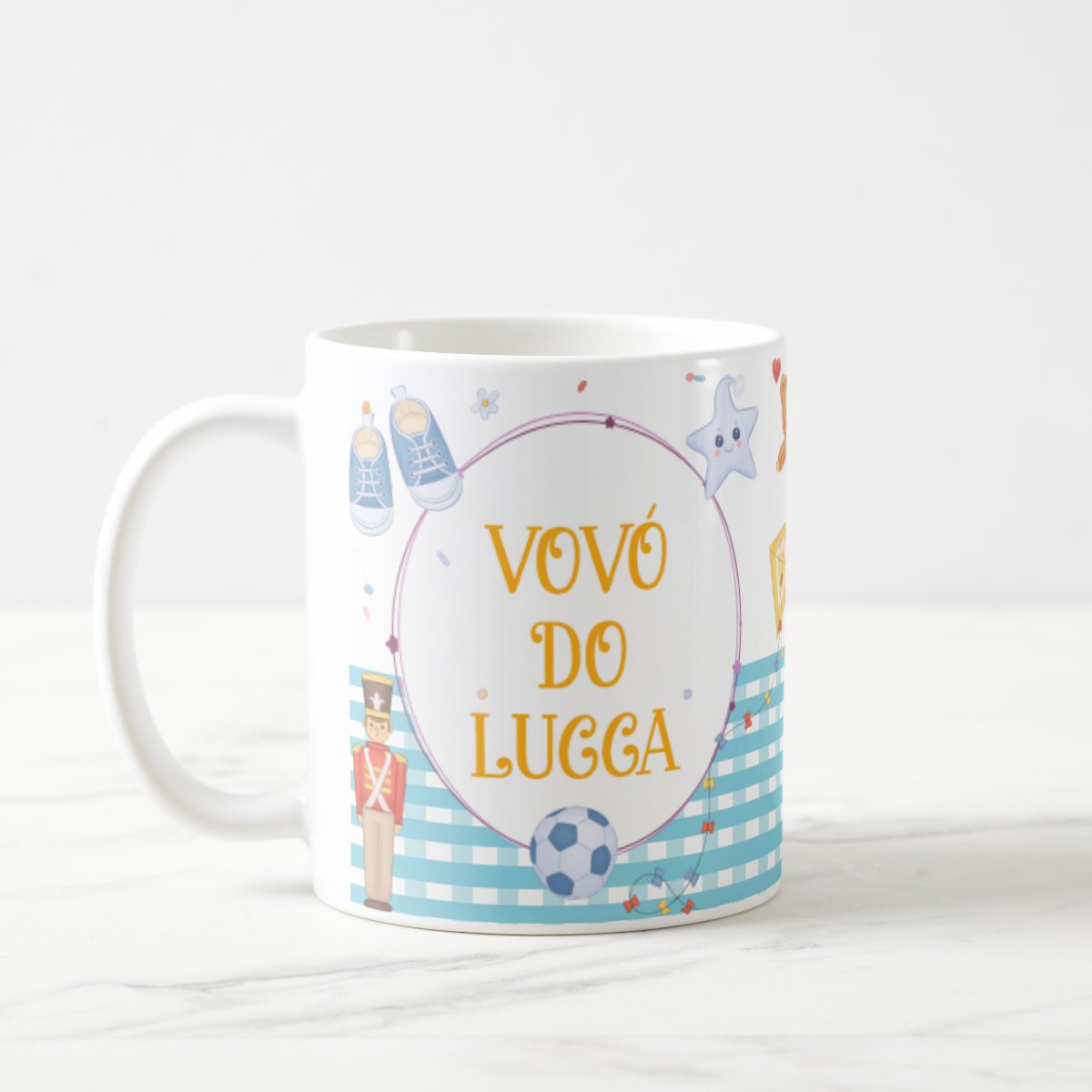 Caneca Presente Avô Vovó de Menino com Nome Dia dos Avós