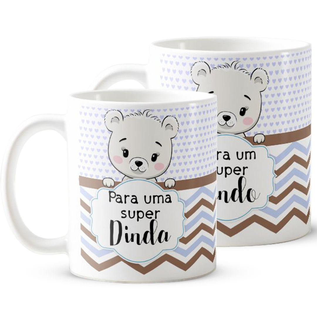 Caneca Personalizada Batismo para Super Dindos de Menino - Batizado (Batizando(a))