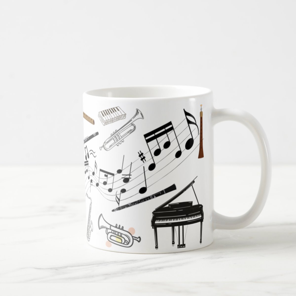 Caneca Presente Personalizado Músico Instrumentos Musicais