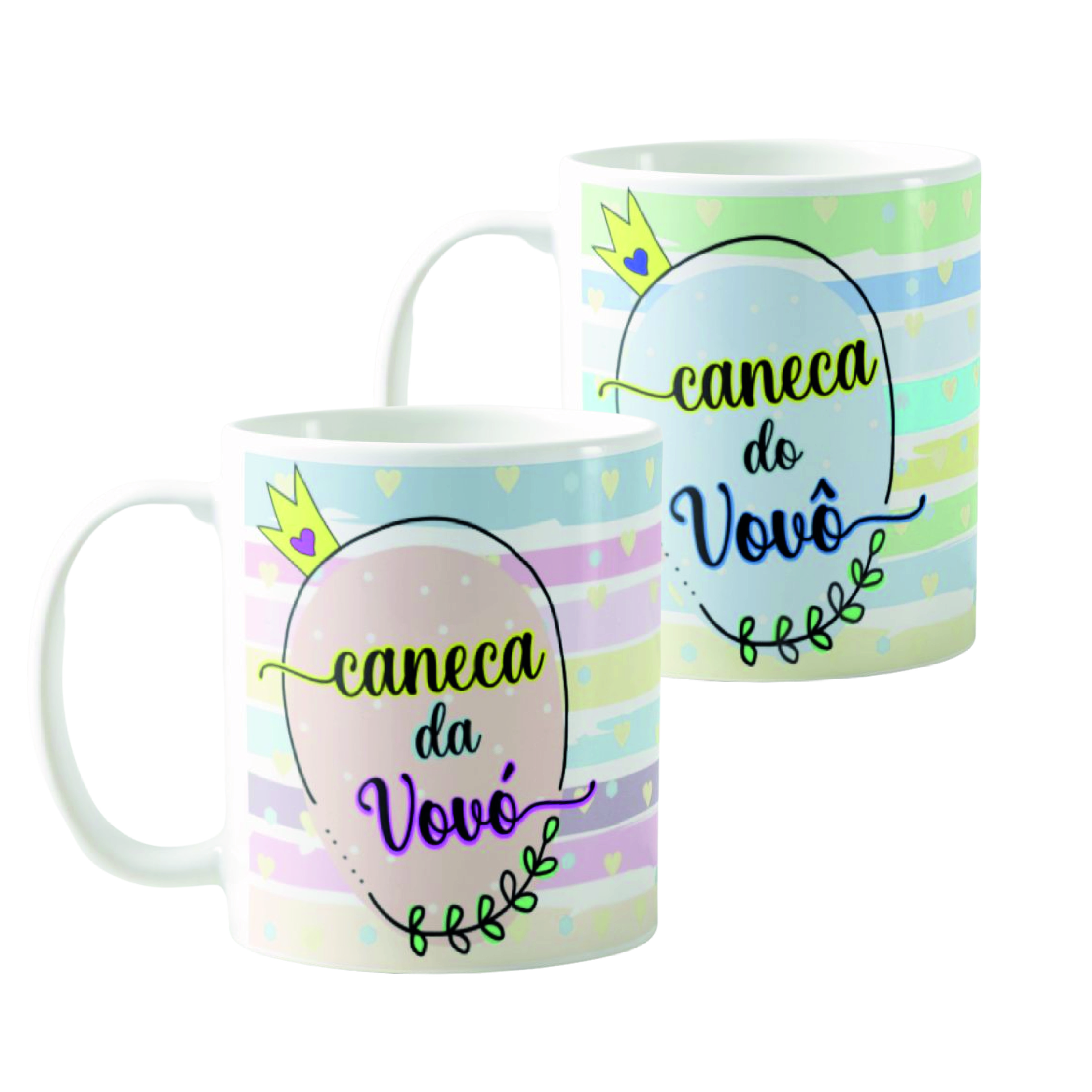 Conjunto de 2 Canecas Gravidez de Presentes para Vovô e Vovó - Anúncio de Gravidez (Avó e Avô)