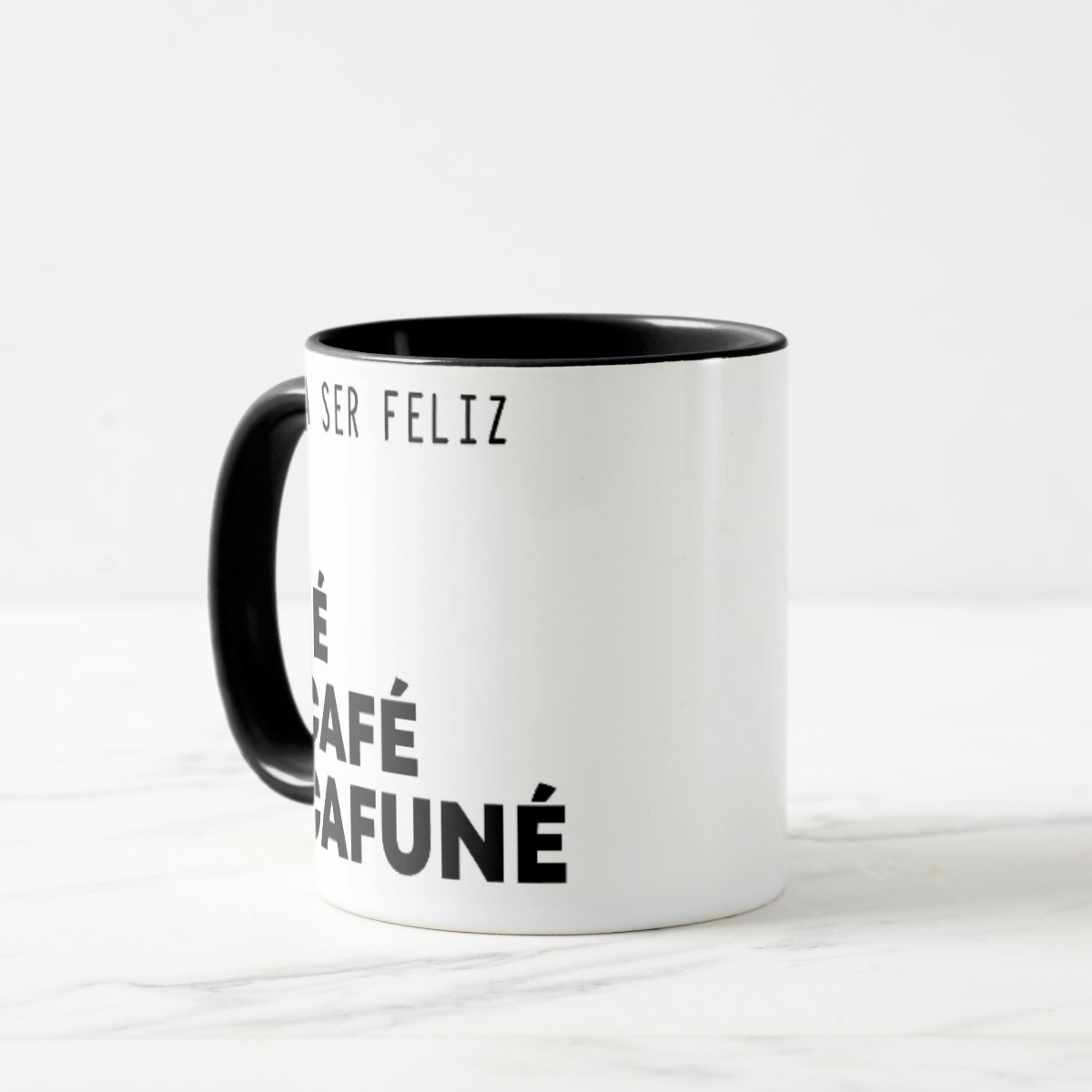 Caneca Presente Personalizado com Frase Fé Café Cafuné