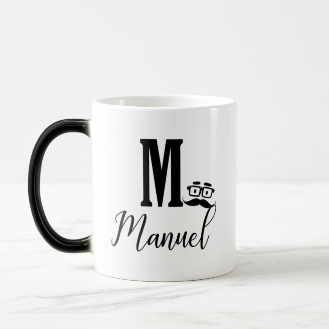 Caneca Mágica Presente Pai Personalizado com Letra Inicial