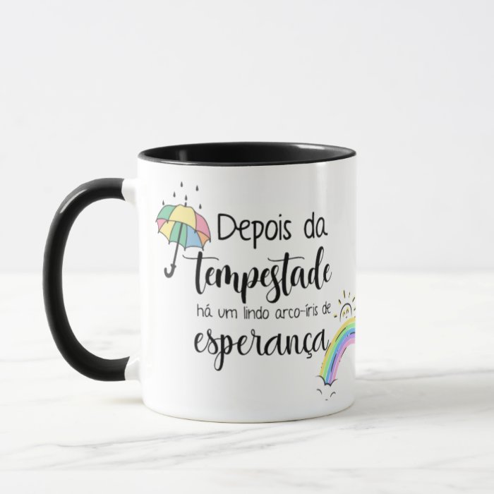 Caneca Presente Para Familia Gravidez Bebê Arco-íris