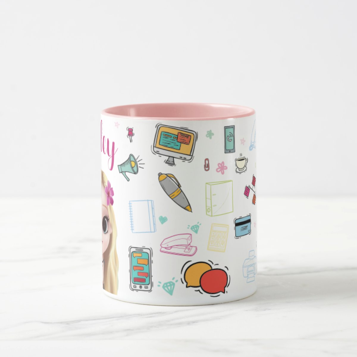 Caneca Personalizada Secretaria Executiva com Nome e Avatar