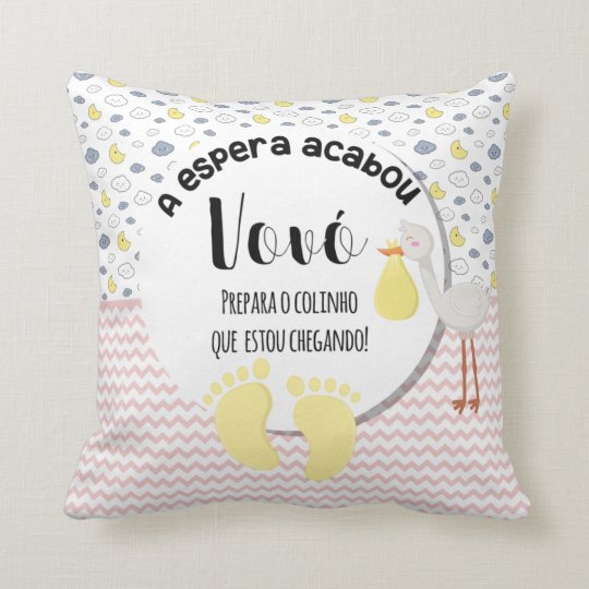 Conjunto 2 Almofadas Decorativa Revelação Gravidez Avô e Avó