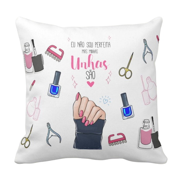 Almofada Decorativa Manicure - Profissões (Cabeleireiro(a))