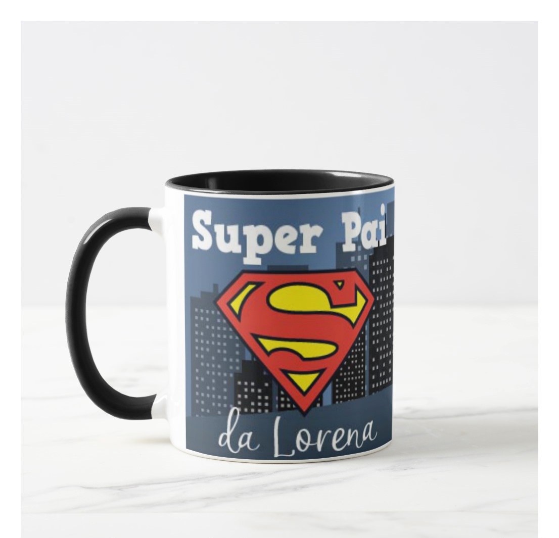 Caneca Super Pai Presente Criativo Super Herói Papai