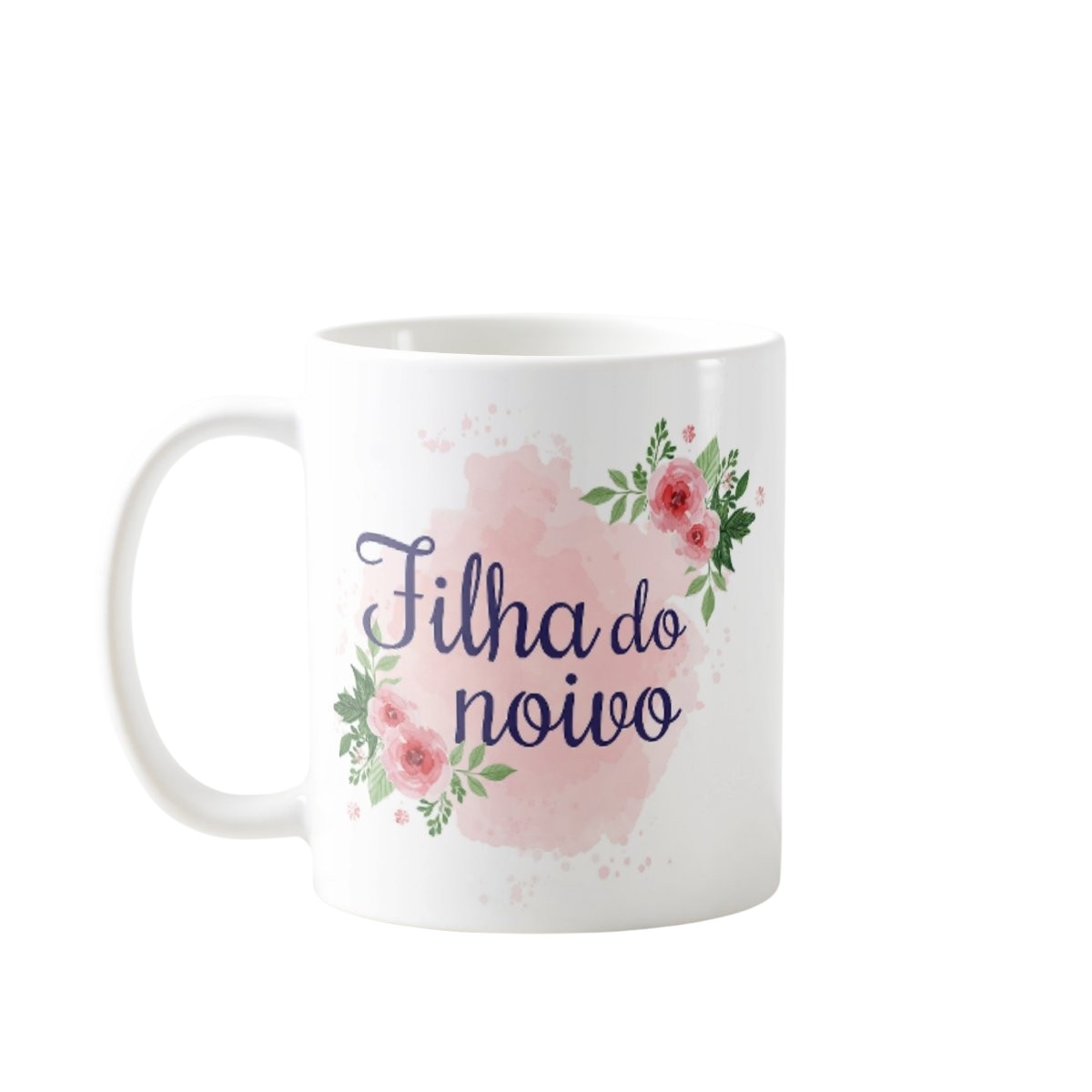 Branco / Filha do Noivo / Floral Rosa