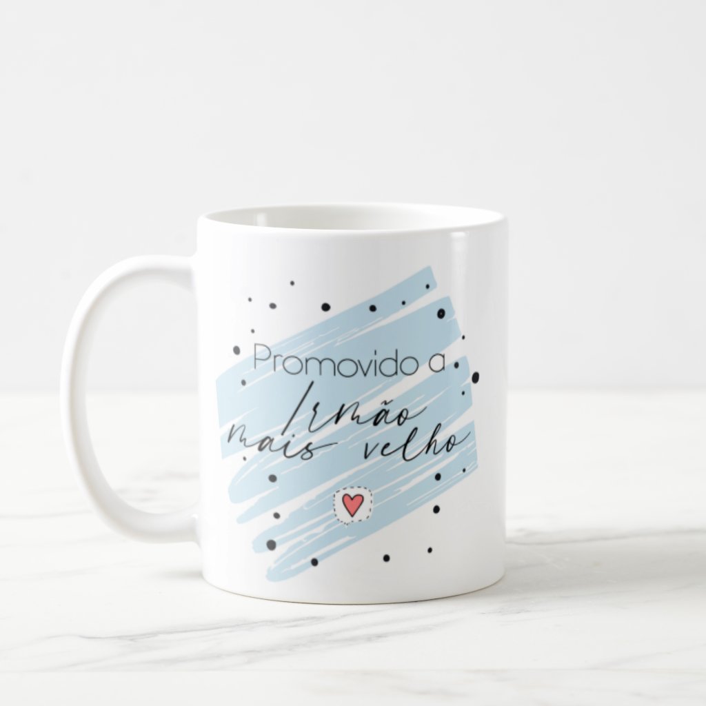 Caneca Revelação De Gravidez Criativa Para Irmão Mais Velho - Anúncio de Gravidez (Irmão(ã))