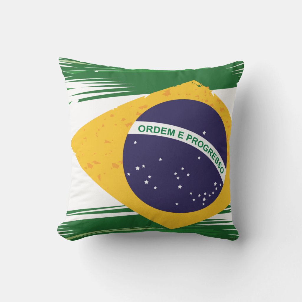 Almofada Decorativa e Personalizada com a Bandeira do Brasil