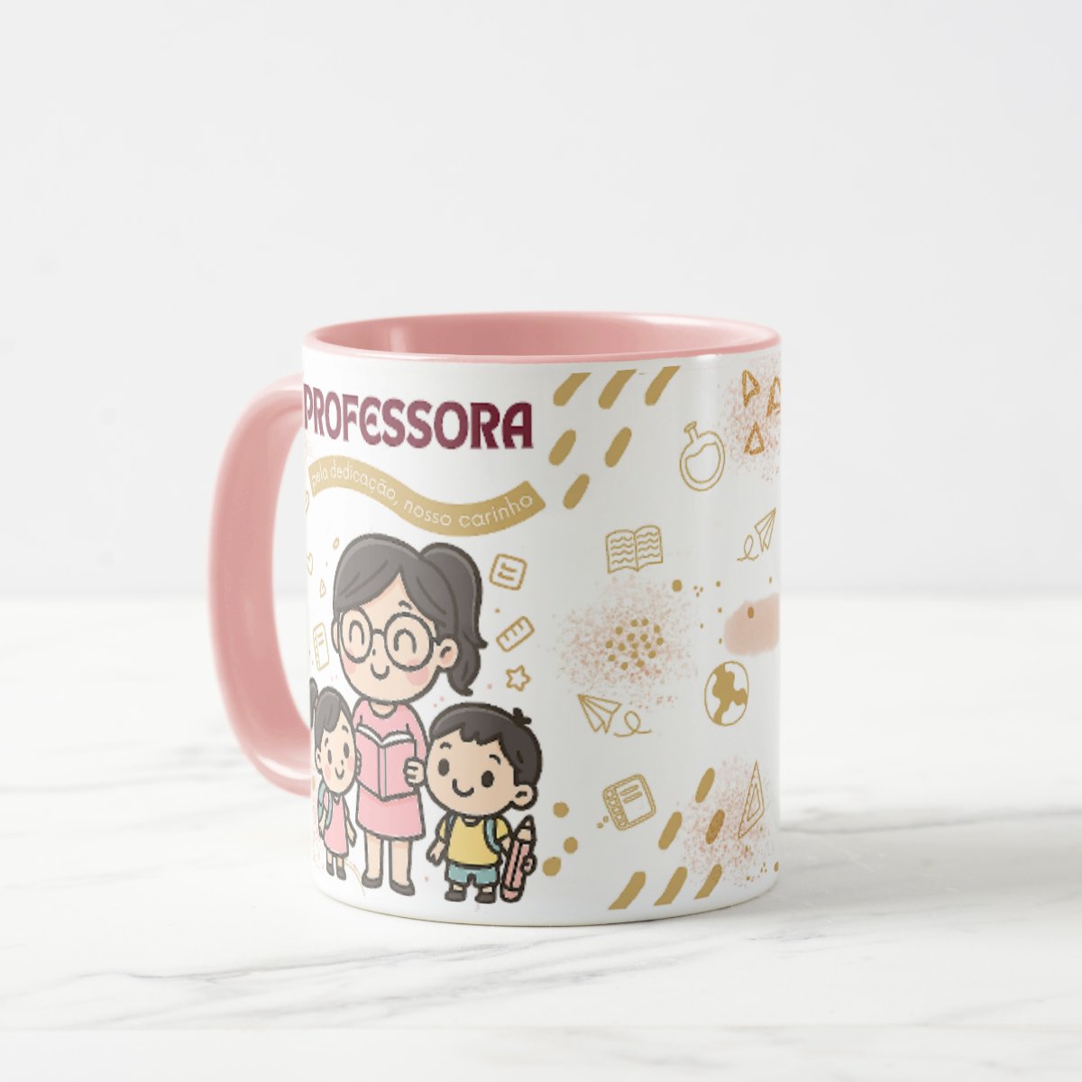 Caneca Professora Pronta Entrega Nosso Carinho Dia dos Professores ❤️