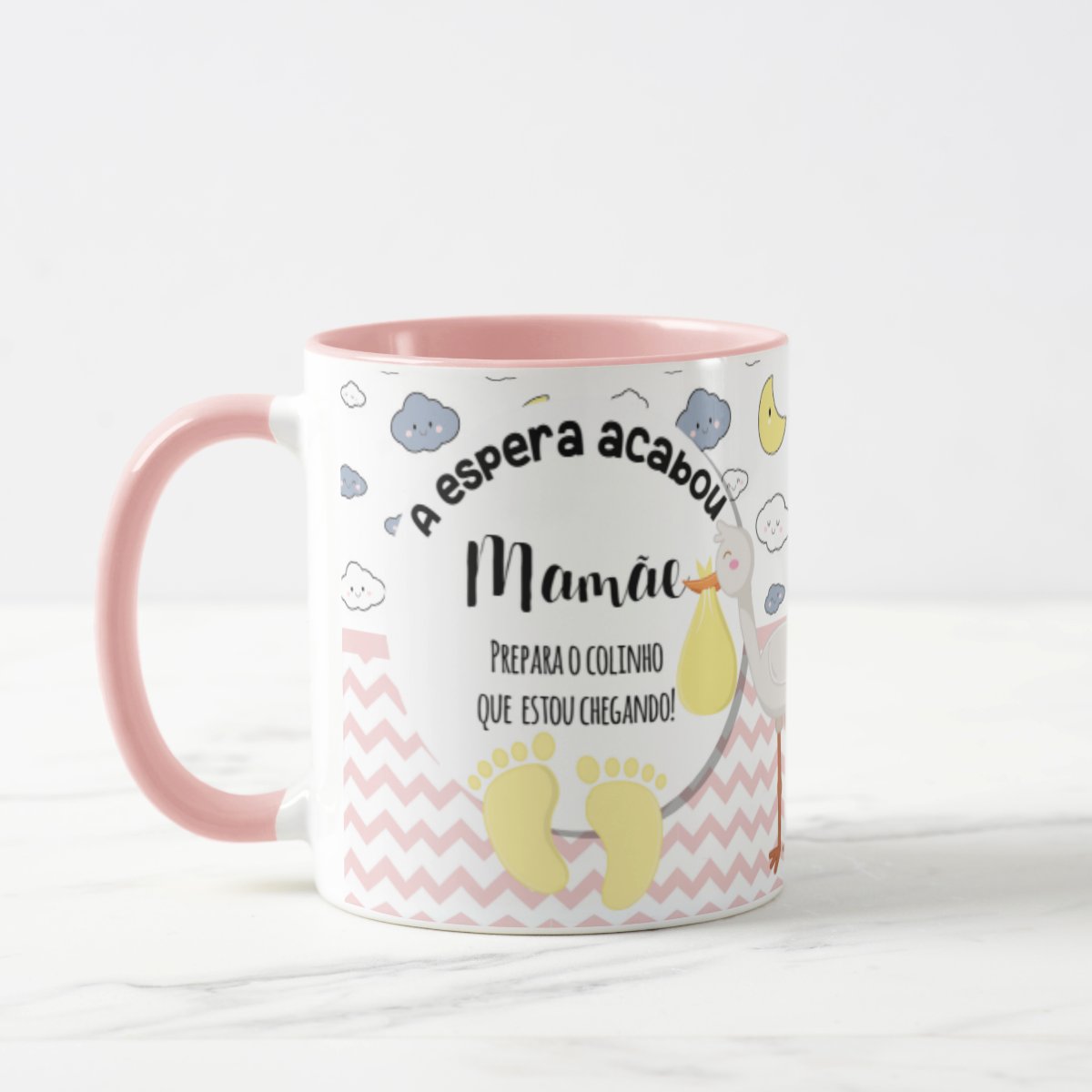 Caneca Personalizada Anúncio De Gravidez Grávida Gestante Mamãe - Anúncio de Gravidez (Mãe)