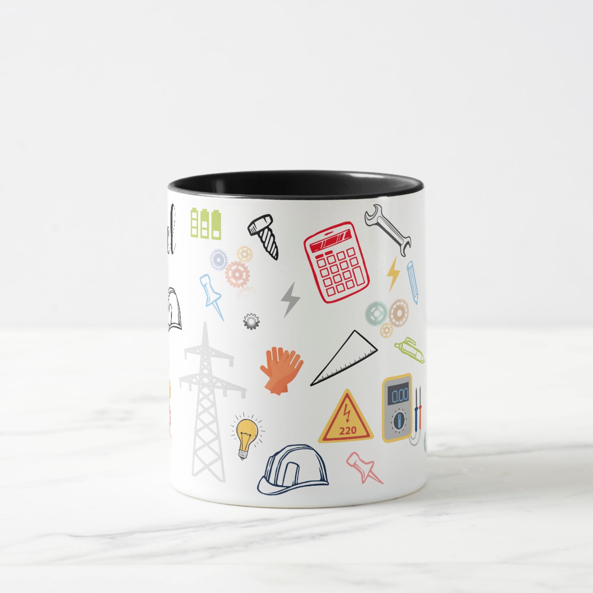Caneca Personalizada Profissão Engenheiro Elétrico com Nome