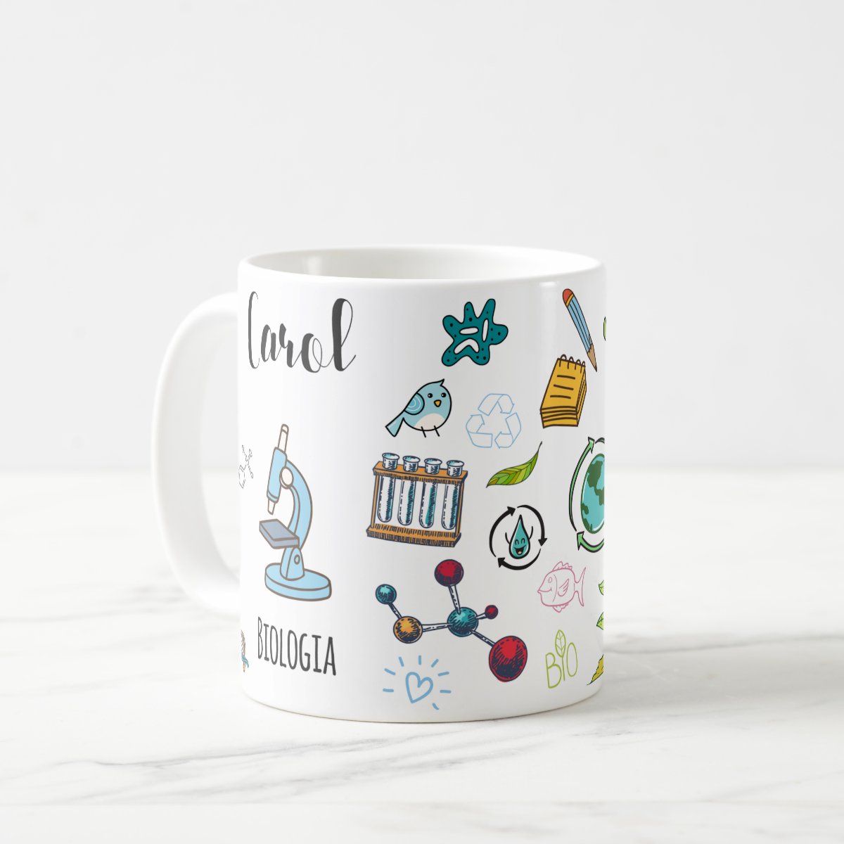 Caneca Biologia Presente Criativo Biólogo Profissional