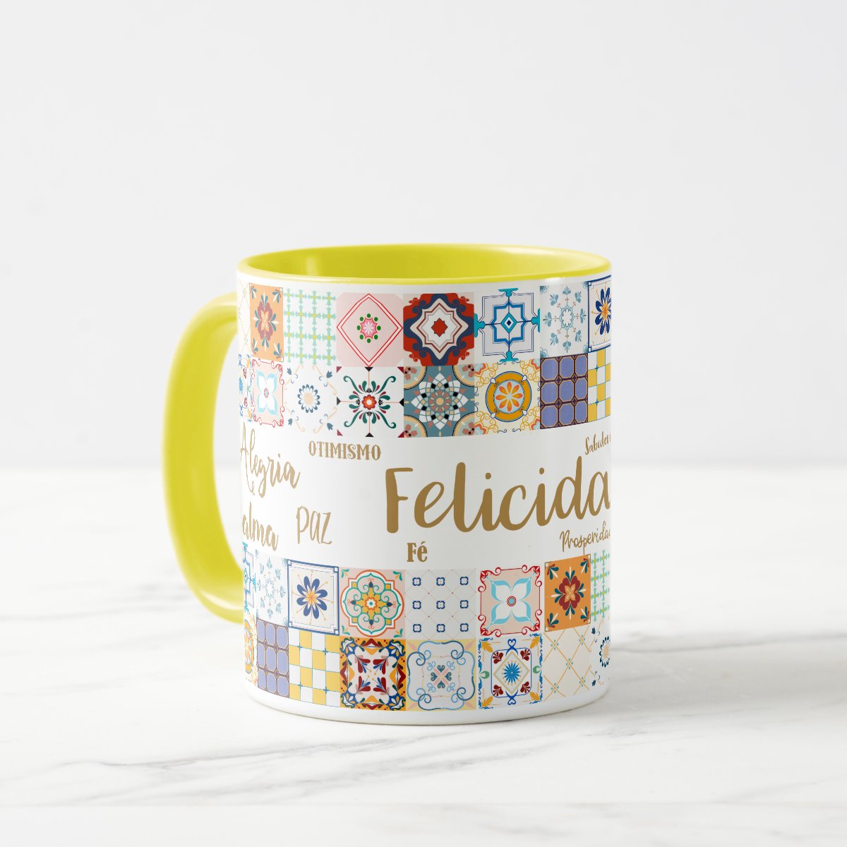 Caneca Felicidade Presente Feminino Amigas e Família