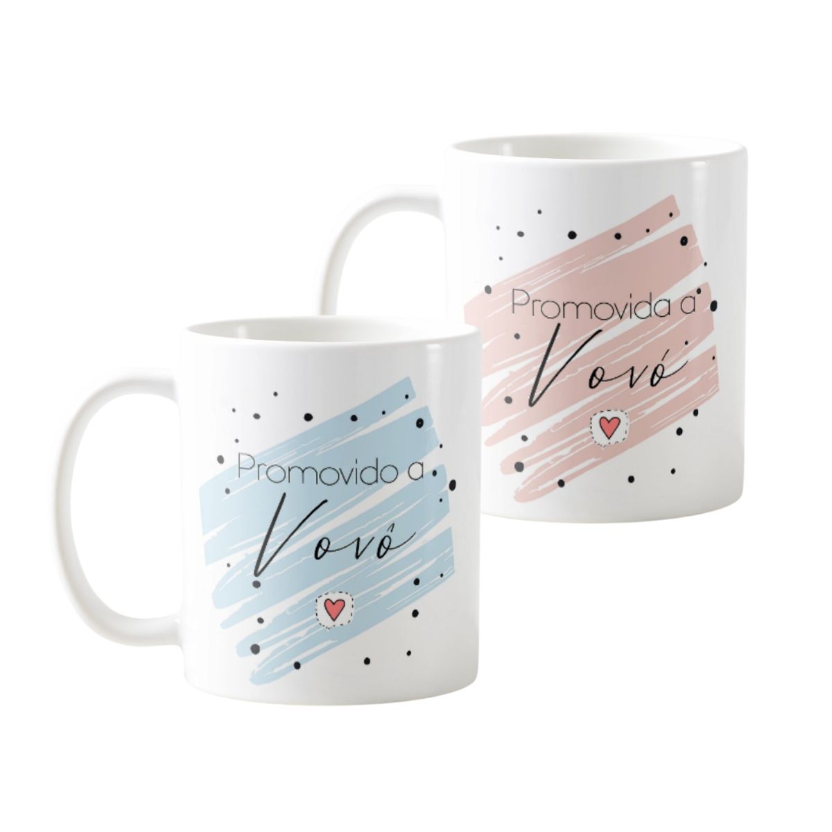 Ki 2 Canecas Personalizadas Revelação Promovidos a Avós - Anúncio de Gravidez (Avós)