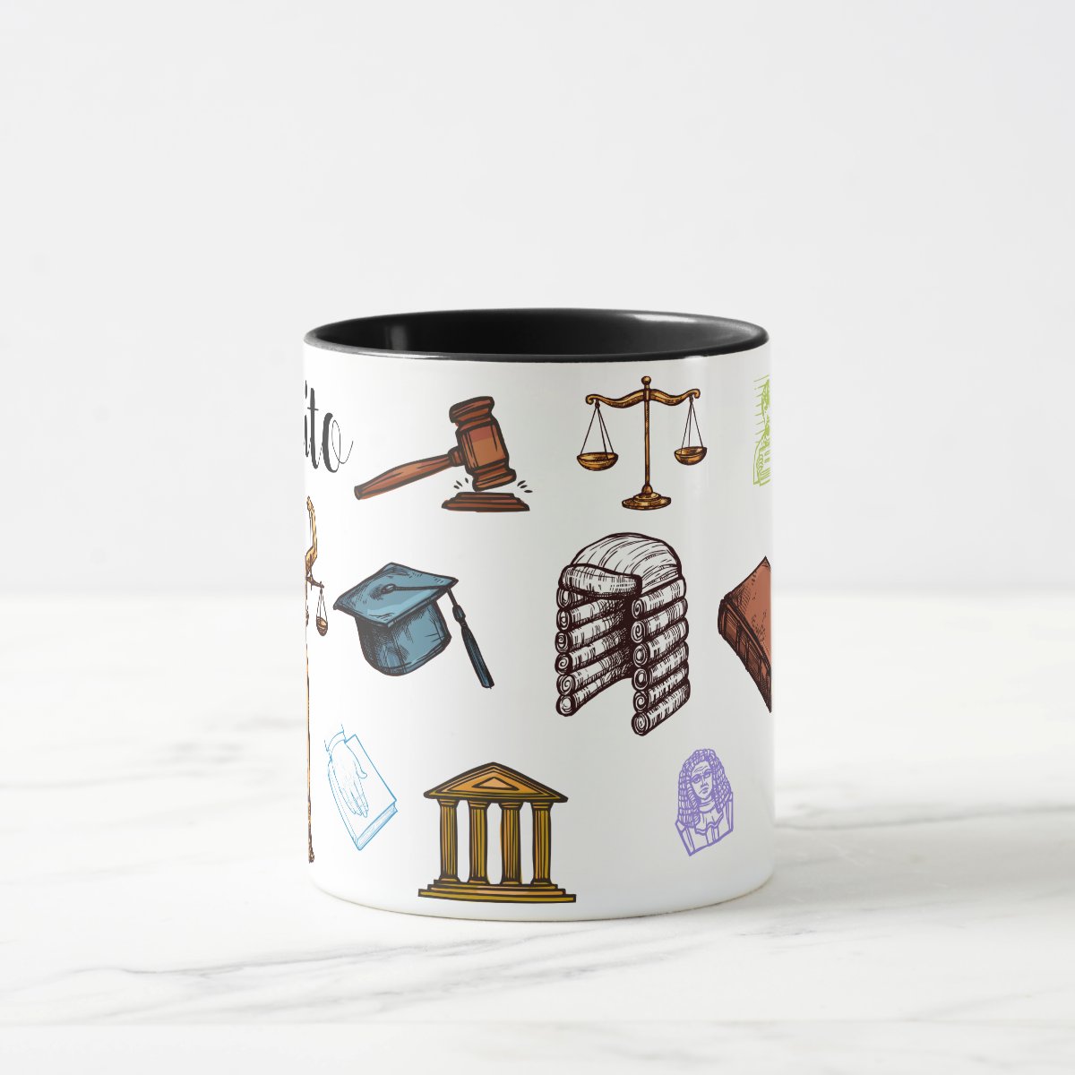 Caneca Direito Presente Personalizado Profissão Advogados