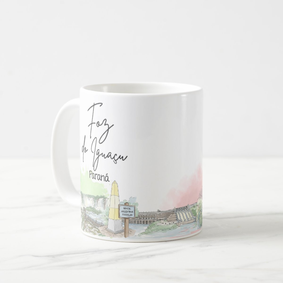 Caneca Personalizada Paraná Lembrança Cidade Foz do Iguaçu