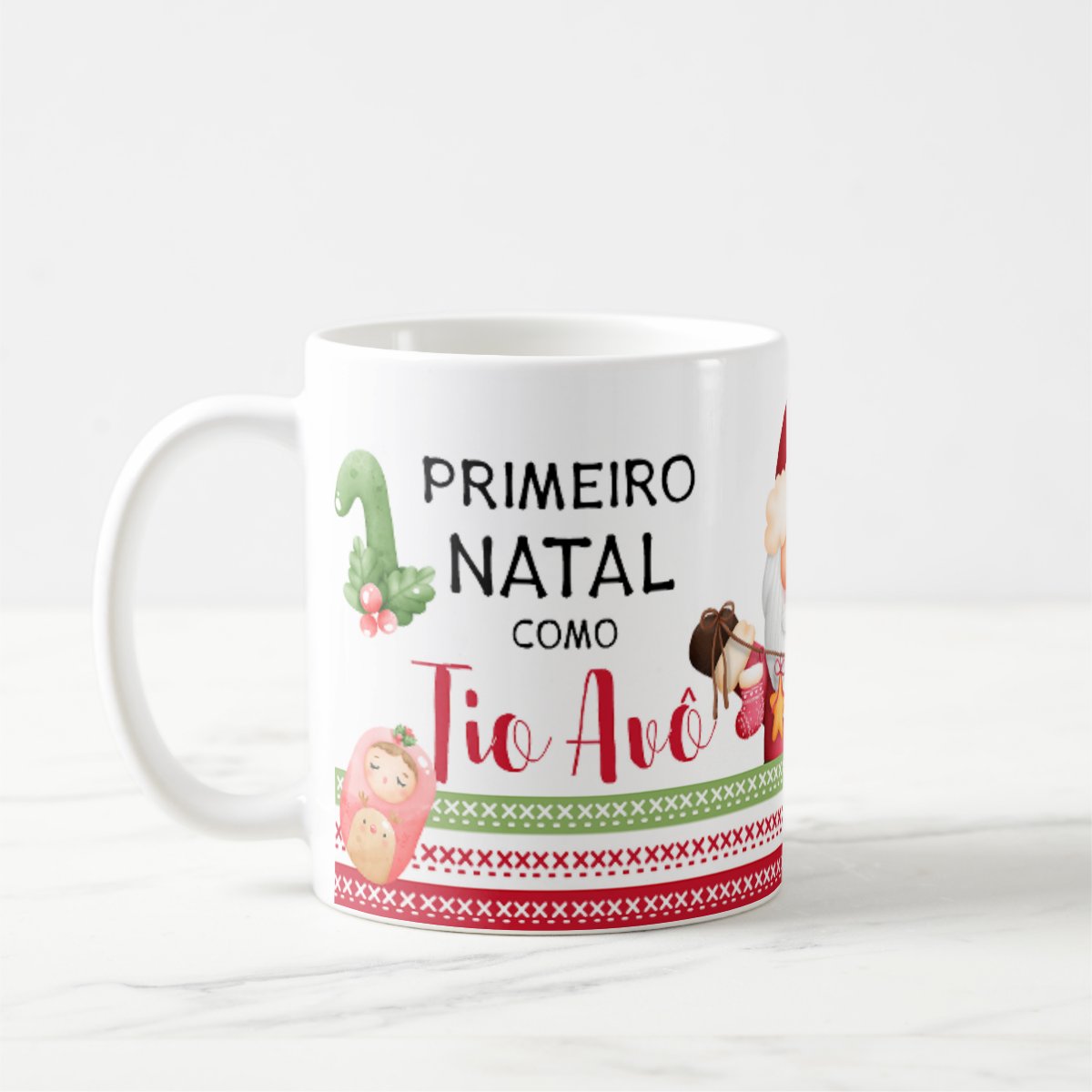 Caneca Presente Para Família Primeiro Natal para Tio Avô