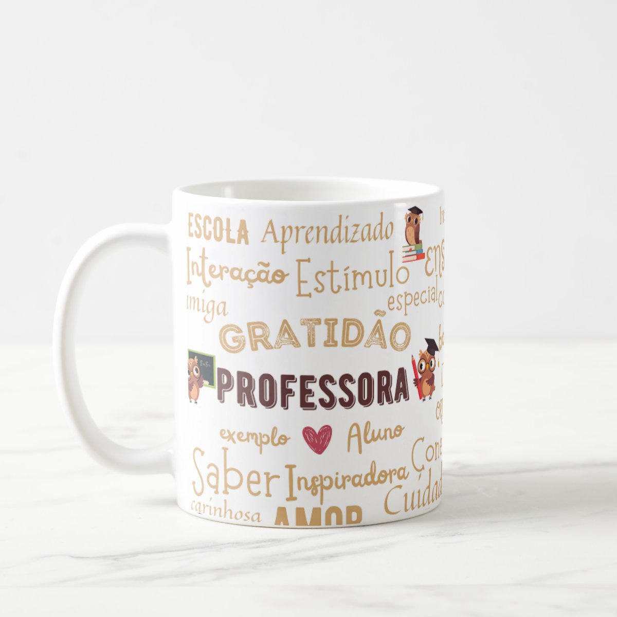 Caneca Professora Presente Especial Dia dos Professores - Dia dos Professores (Professor(a))