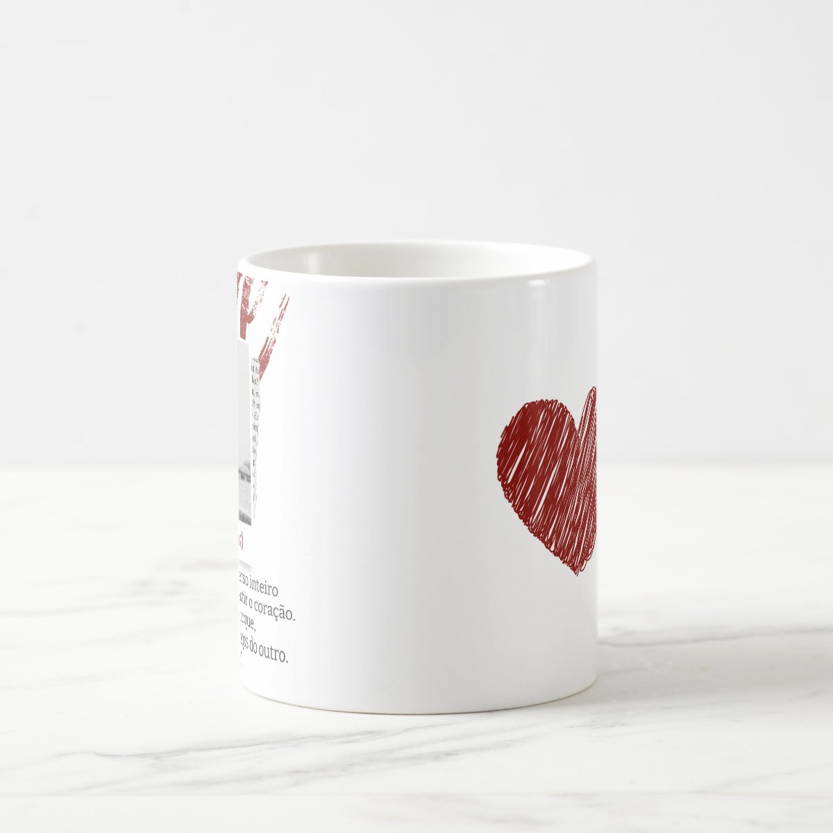 Caneca Personalizada Presente Amor com Foto e Frase